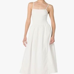 White Spaghetti-Strap Midi Dress - Classic Summer Style